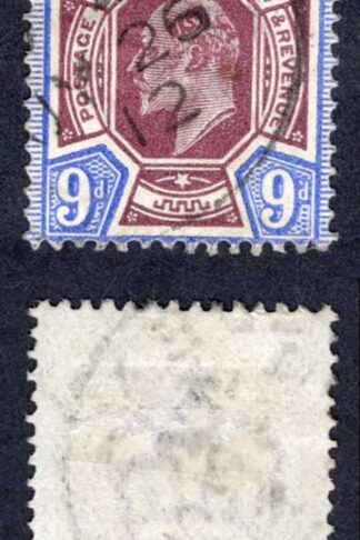 KEVII SG306a 9d Deep dull reddish purple and deep bright blue  Cat 65  pounds