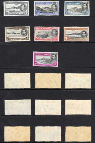 Ascension SG38b/47b KGVI set of 16 M/M Cat 275 pounds