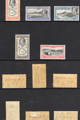Ascension SG21/8 1934 set to 1/- M/M Cat 38.75 pounds