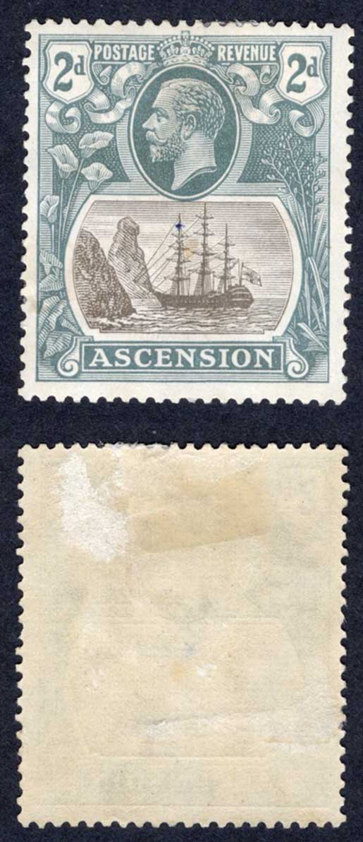 Ascension SG13 2d Grey-black and Grey Badge of Helena M/M Cat 24 pounds