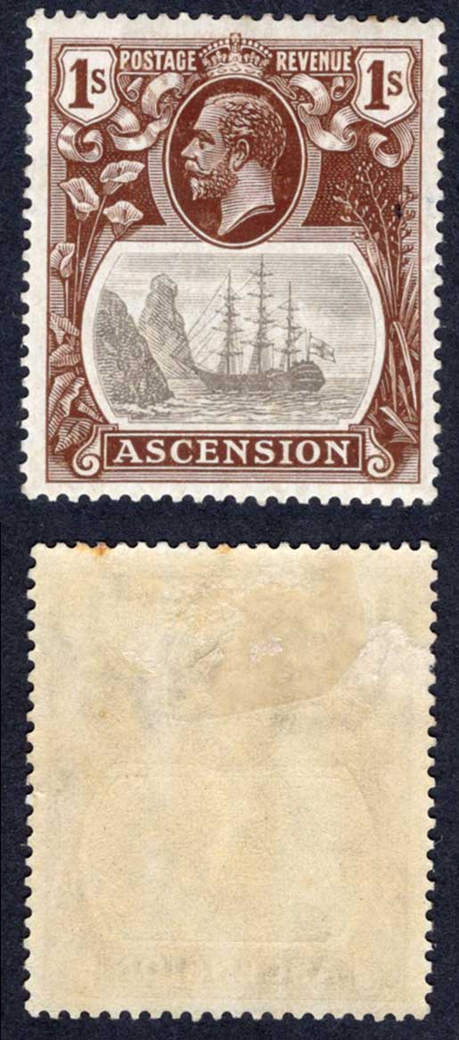 Ascension SG18 1/- Badge of Helena M/M Cat 21 pounds