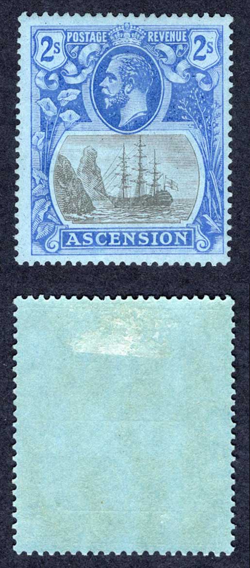 Ascension SG19 2/- Badge of Helena M/M Cat 75 pounds