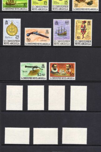 St Kitts Nevis SG206/21 Set of 17 U/M Cat 22 pounds