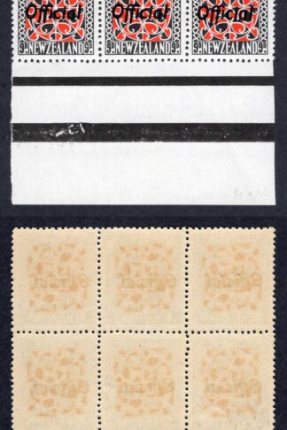 New Zealand SGO130 9d Perf 14 x 15 Chalky Paper Opt OFFICIAL U/M Cat 360 pounds