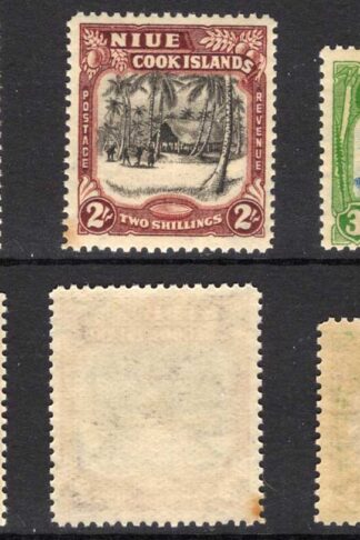 Niue SG75/7 1938 Set of 3 U/M (2/- toned) Cat 60 pounds