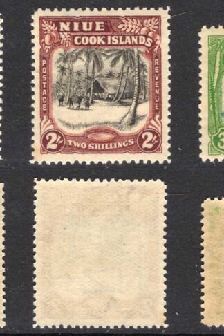 Niue SG75/7 1938 Set of 3 U/M (2/- toned) Cat 60 pounds