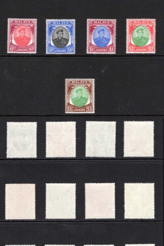 Johore SG133/47 Set of 21 U/M Cat 160 pounds
