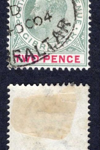 Gibraltar SG48 2d Grey Green and Carmine Wmk CA used Cat 45 pounds