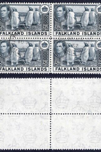 Falkland Is SG160 2/6 Slate CDS Block Cat 100++++ pounds