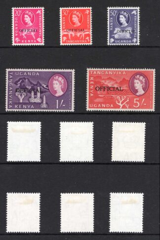 KUT SGO13/O20 set of 8 opt OFFICIAL M/M Cat 30 pounds
