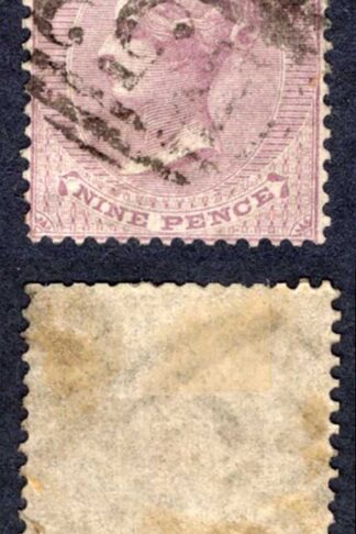 Mauritius SG51 9d Dull purple No Wmk used Cat 50 pounds