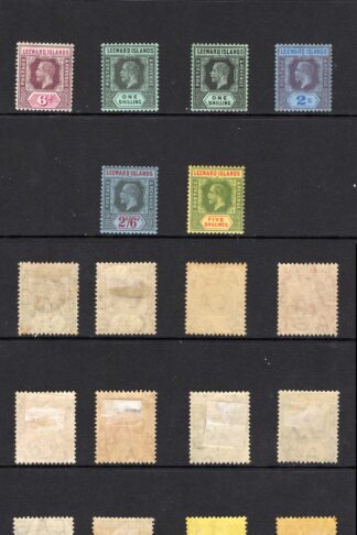 Leeward Is SG46/57b Set wmk Mult CA (inc shades) M/M Cat 120+++ pounds