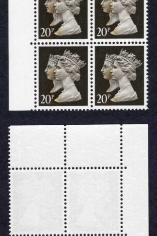 SG1469 20p Anniversary of the Penny Black Brown Shift U/M Block