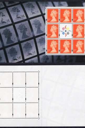 Booklet Pane Ex DX22 with Misplaced Phosphor (to left) U/M
