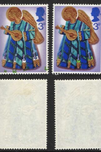 SG914 1972 3p Christmas Green shift downwards M/M