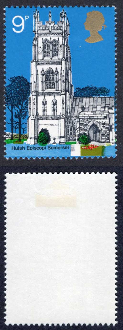 SG908y 9p Churchs Missing Phosphor M/M Cat 15 pounds