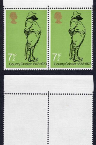 SG929 7.5p Cricket Embossing Shift (between the two stamps) U/M