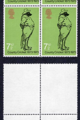 SG929 7.5p Cricket Embossing Shift (between the two stamps) U/M