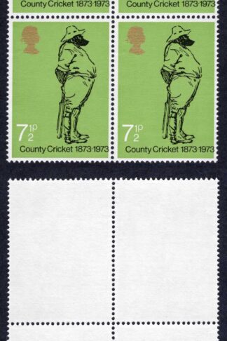 SG929 7.5p Cricket Embossing Shift (between the two stamps) U/M