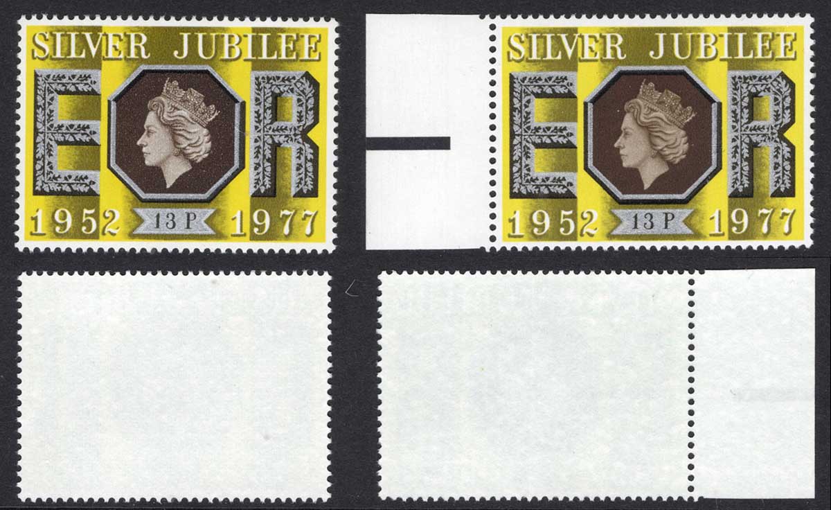 SG1037 13p Silver Jubilee Dry Print (with Normal) U/M