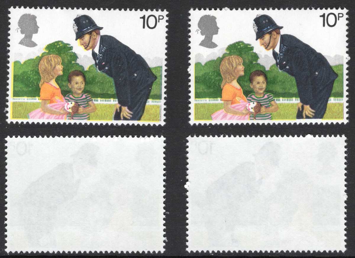SG1100 10p Police with Yellow shift to left U/M