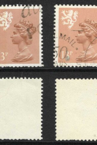 SGS39a Scotland 13p Type II used (with type 1) Cat 8 pounds