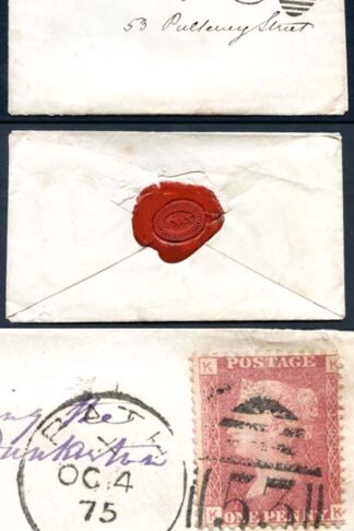 Penny Plate SG43 Plate 166 On Cover with Contents