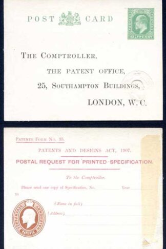 CO10 KEVII 1/2d Pre Paid Postcard Unused Rare