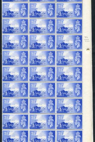 2 1/2d CI Liberation Cyl 4 No Dot E/P COMPLETE SHEET