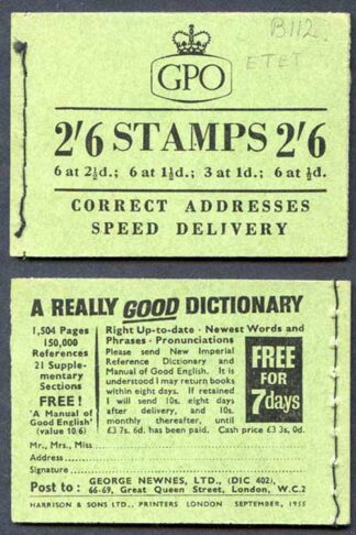 F34d 2/6 Booklet Mixed Wmk ETET