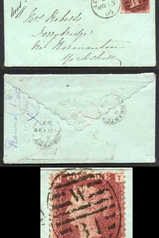 Penny Red SG43 On Fancy Cover to Yorkshire
