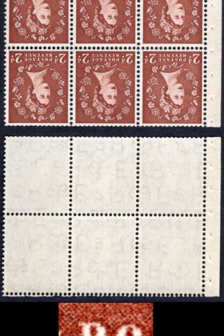 SB78ac 2d Light Edward Pane Wmk INVERTED inc D for P U/M