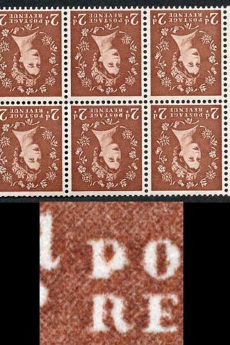 SB78ac 2d Light Edward Pane Wmk INVERTED inc D for P U/M