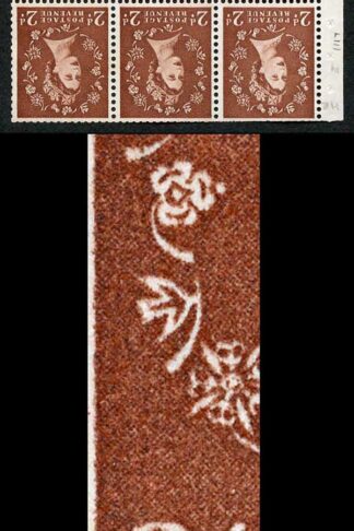SB78aha 2d Light Red Brown Wmk Edward Inverted Retouched State Pane of 6 U/M