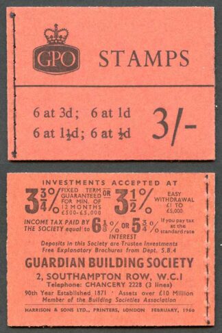 M19g 3/- Graphite 1 1/2d Upright 6 with Good Perfs