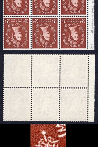 2d Light Red Brown Edward Pane SB78ac Daffodil Flaw