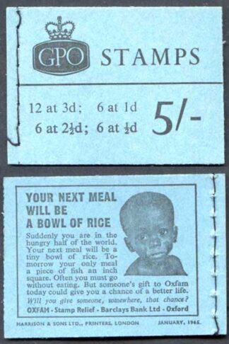 H72 5/- Booklet Wmk Crowns