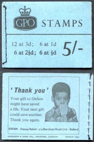 H73 5/- Booklet Wmk Crowns