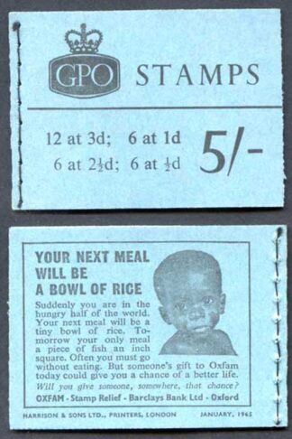 H72 5/- Booklet Wmk Crowns