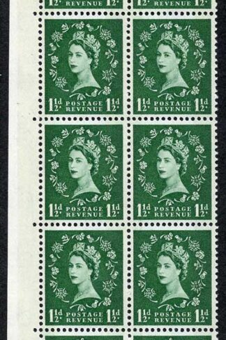 Spec S32 1 1/2d Block of 10 with Green Phosphor U/M (eBay 2)