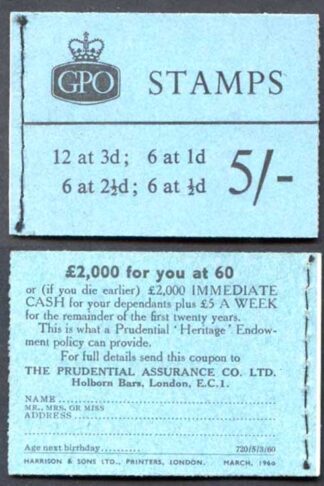 H43 March 1960 5/- Crowns Ordinary Booklet