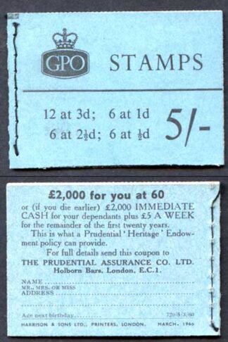 H43 March 1960 5/- Crowns Ordinary Booklet