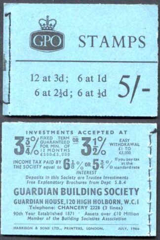 H45 July 1960 5/- Crowns Ordinary Booklet