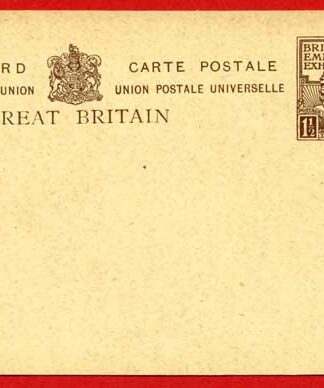 CP88 KGV 1 1/2d 1925 Wembley Post Office Issue Postcard Mint