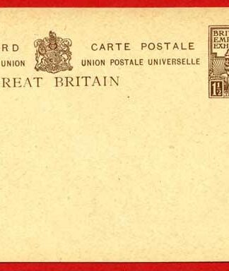 CP88 KGV 1 1/2d 1925 Wembley Post Office Issue Postcard Mint