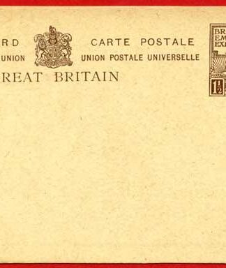 CP88 KGV 1 1/2d 1925 Wembley Post Office Issue Postcard Mint