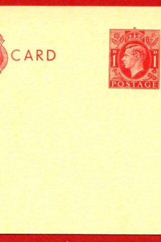 CP96 KGVI 1d Carmine with additional 1d Carmine Post Office Issue Postcard Mint