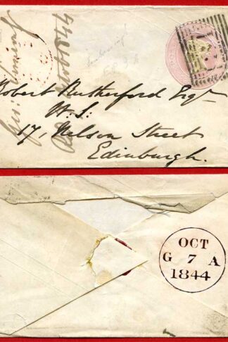 EP3b QV 1d Pink Size A Envelope Used 131 Cancel