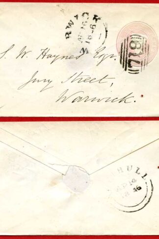EP4a QV 1d Pink Envelope Size A Used 718 Numeral Cancel