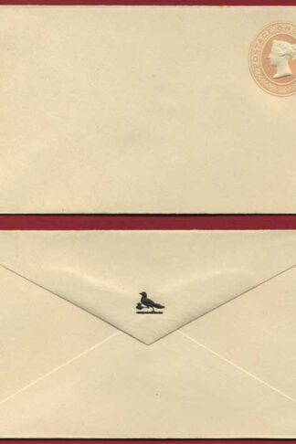 EP29 QV 1d Pink Envelope Size C Mint Ornate Bird on Flap